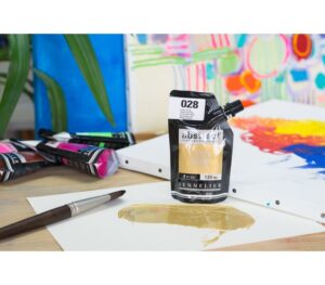 Acrílico Iridiscente Abstract  Oro nº028   120 ml. - Imagen 3